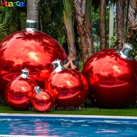 Vente chaude Gonflable Boule Métallique Décoration Gonflable Miroir Boule Ballons Métalliques Grandes Boules Gonflables Géantes Brillantes