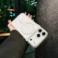 Coques de téléphone portable de luxe ultra-fines transparentes au design épuré pour iPhone 18 17 16 15 Pro Max avec recharge sans fil
