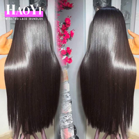Perruque Lace Frontale 13X6 en Cheveux Humains Naturels Péruviens Pré-Pluckée, Lisse, Sans Colle, avec Dentelle HD et Cheveux de Bébé, Cheveux Remy