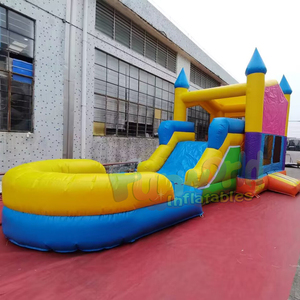 Castillo inflable con tobogán, combo de juegos inflables comerciales para niños. - Product Image 2