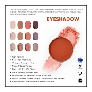 Custom High Pigment Vegan Formula 8 Colors Eyeshadow Palette Private Label