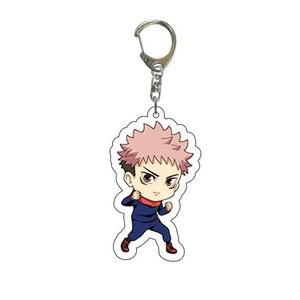 Hot Fashion Anime <span class=keywords><strong>Jujutsu</strong></span> <span class=keywords><strong>Kaisen</strong></span> portachiavi acrilico Cartoon Figure Yuji Itadori Kugisaki portachiavi per donna uomo borsa portachiavi per auto - Product Image 2