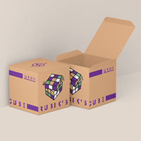 Boîte d'expédition personnalisée avec logo, en papier d'art imprimé, luxe moderne avec poignée, vente en gros, emballage pliable recyclable, boîte d'expédition
