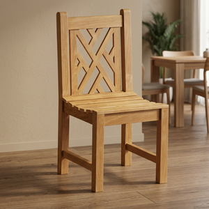 Chaise de jardin moderne en bois massif durable avec dossier, idéale pour la salle à manger et les parcs - Product Image 3