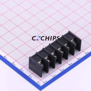 WJ25S-B-7.62-6P Barrier Terminal Block Through hole Component (THT),P=7.62mm Connector Two Sides 7.62mm 1x6P Straight Pin - Product Image 1