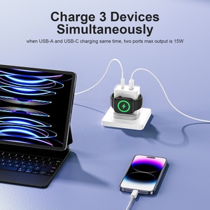 PD20W QC18W Reino Unido enchufe USBA tipo C cargador y adaptador de carga rápida <span class=keywords><strong>para</strong></span> inalámbrico Compatible con cargador de la serie <span class=keywords><strong>Apple</strong></span> <span class=keywords><strong>Watch</strong></span> - Product Image 4