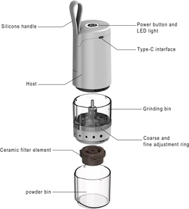 เครื่องบดกาแฟแบบพกพาเครื่องบดกาแฟขนาดเล็กเครื่องใช้ในครัวเครื่อง<span class=keywords><strong>บด</strong></span>กาแฟ<span class=keywords><strong>มือ</strong></span>ไทม์มอร์ไฟฟ้า - Product Image 5