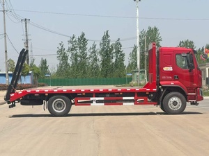 Factory price flatbed truck 4x2 12-ton flatbed transport truck excavator transport truck  Lowbed Truck Machinery Carrier - Product Image 5