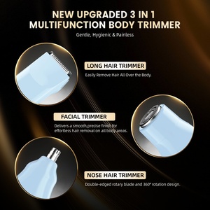 Professional 3 in 1 Dual Head Electric Shaver for Women Bikini Body Facial Hair Trimmer Removal Rechargeable USB - Product Image 5