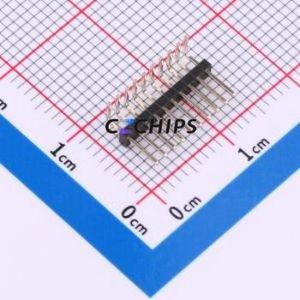 HX PZ1.27-1x10P WZ Pin Header Bent Lead Through Hole,P=1.27mm Connector 1x10P 1.27mm Pin Header Right Angle Insert - Product Image 1