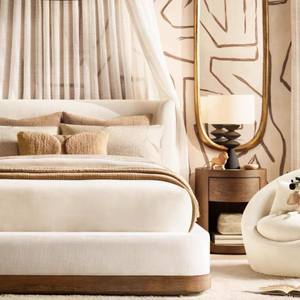 Lit plateforme en bois massif au design moderne, ensemble de meubles de chambre à coucher, confortable, durable, bois intelligent - Product Image 3