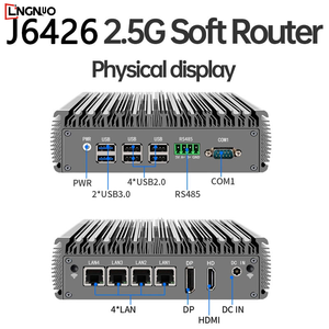 12th Gen N100 PfSense Firewall N5105 Router 4x I225 I226 2.5G LAN 2xDDR4 NVMe Industrial Fanless Mini PC 4xUSB New UK 8GB SSD - Product Image 3