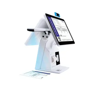 Machine de commande de 15 pouces ordinateur de bureau simple double vente au détail pos moniteur à écran tactile tout en un système pos avec windows android