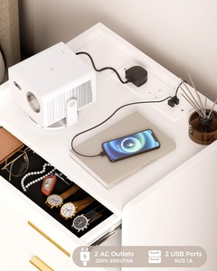 Mesitas de Noche Modernas de Mediados de Siglo con Ranuras, Mesitas de Noche con Cajones para Dormitorio o Sala de Estar, Venta al por Mayor - Product Image 6