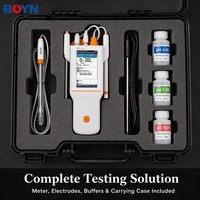 Analyseur de qualité de l'eau portable BOYN I310T, pH-mètre ionique, étanche IP65, pour les tests en laboratoire et sur le terrain, calibrations 1-5 points