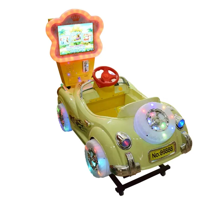 Crianças Cavalo de balanço máquina 3D corridas de carros kiddie moeda operado máquinas de jogos de vídeo