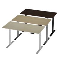 Bureau assis-debout électrique moderne à prix abordable, réglable en hauteur, avec panneau en bois, mobilier de bureau mural extensible