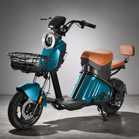 Trottinette électrique à assistance au pédalage 1000W 60V, moteur de moyeu arrière sans balais, batterie au plomb intégrée, pneu sous vide 14 pouces, double