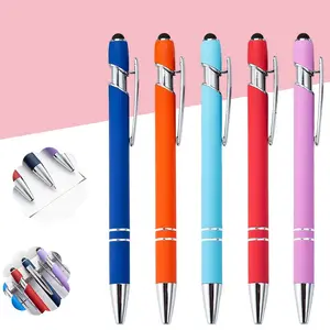 Hot Sell Multifunction Colorful Press Action Metal Ballpoint Pens With Custom Logo