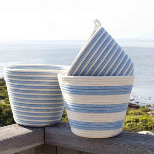 ตะกร้าเก็บของเชือกฝ้าย-ทรงกลมอเนกประสงค์สำหรับใช้ในห้องครัวห้องน้ำตู้เสื้อผ้า - Product Image 5