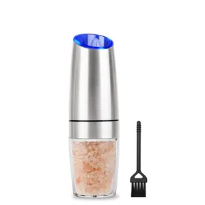 The blue light will turn ON with a simple wrist twist, and you will easily be able to use this electric pepper grinder