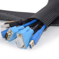 Gaine tressée extensible PPS haute température, ignifugation UL94V-0, certifiée ISO9001 pour câbles électriques industriels