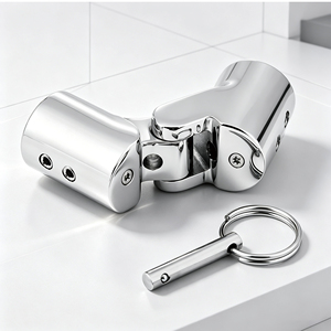 Support de canne à pêche pliable en acier inoxydable 316 avec articulation pivotante <span class=keywords><strong>pour</strong></span> bateaux et yachts, idéal <span class=keywords><strong>pour</strong></span> les <span class=keywords><strong>bimini</strong></span> tops marins - Product Image 6