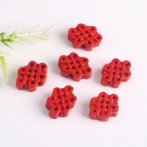 Chinese Knot Lucky Beads Spacers Natural Raw Cinnabar DIY Jewelry Accessories 10mm <b>Red</b> For <b>Bracelets</b> Necklaces - Product Image 2