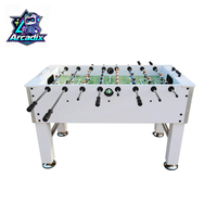 Table de baby-foot commerciale à plateau en verre, à monnayeur, pour bars, clubs, salles d'arcade, vente en gros