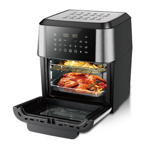 12L 20L forno da appoggio a convezione In acciaio inossidabile combinato 14-In-1 Design elettrico friggitrice ad aria tostapane comando digitale quadrato - Product Image 4