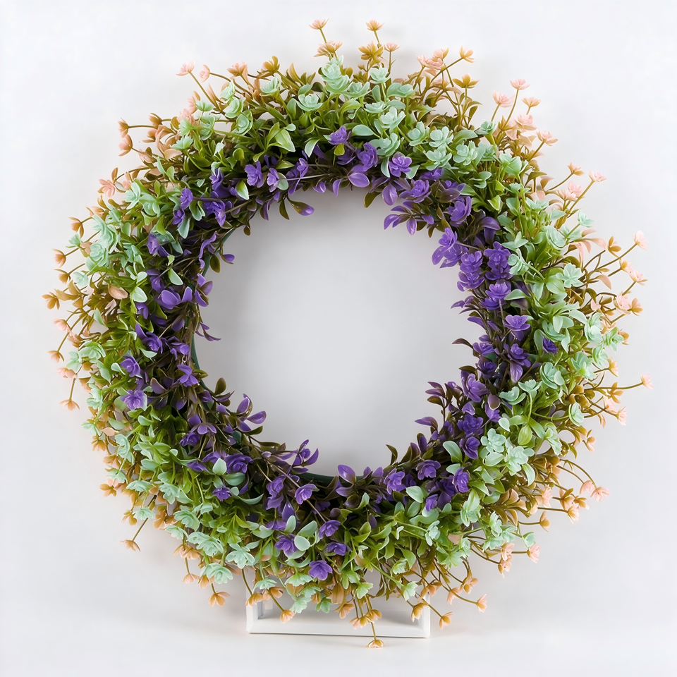 Hot Sales Plastic Artificial Floral Colorful Small-Flower Spring Door ...