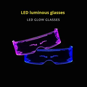 Gafas Decorativas Luminosas de Moda al por Mayor, Gafas LED con Luz de Neón para Discotecas, Baile, Música, Fiestas Rave, Disfraces Nocturnos - Product Image 4