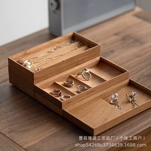 Custom Made Wooden Jewelry <b>Box</b> Rectangle Engraving General Packaging Storage For <b>Vintage</b> Ornaments Wedding Gifts - Product Image 2