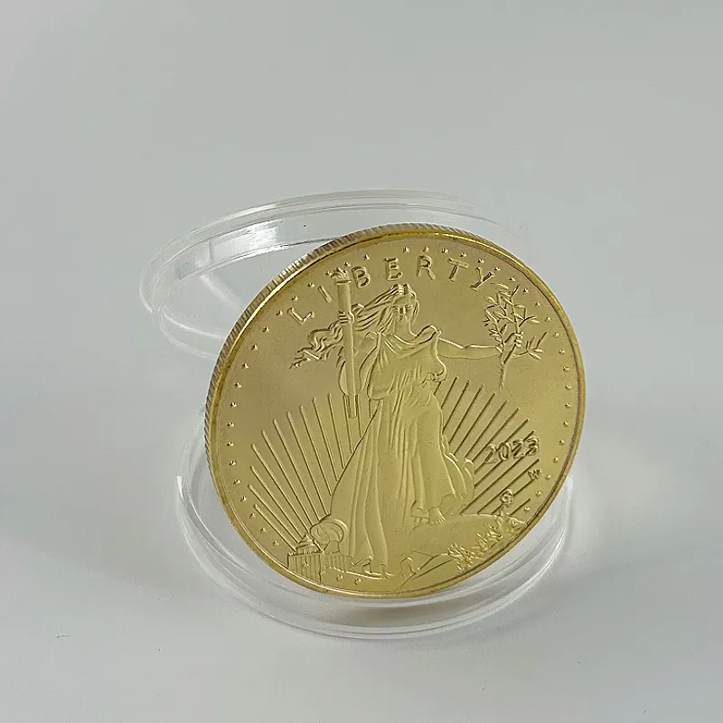 2024 khắc mới nhất Matte vàng/bạc thách thức đồng xu bức tượng của tự do Đồng Xu Kỷ Niệm Mỹ Vàng EAGLE tiền xu