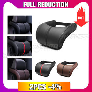 Almohada de cuero PU para asiento de coche, cojín de espuma viscoelástica para el cuello, reposacabezas, accesorios interiores para coche - Product Image 2