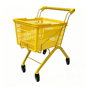 Chrome Wire Mesh Shopping <b>Cart</b> 340L Supermarket Heavy Duty Silent Swivel <b>Wheel</b> Large Capacity Grocery Retail Use Set Kit - Product Image 6