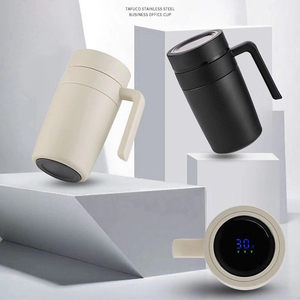 2024 Smart LED Temperature Display Frosted Coffee Mug 316 Stainless Steel <strong>Vacuum</strong> <strong>Flask</strong> Office Water Cup <strong>With</strong> Handle Tea <strong>Strainer</strong> - Product Image 2