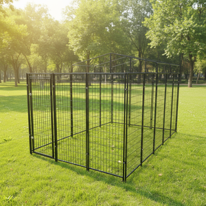 Corral Metálico Resistente para Perros Grandes con Malla de Alambre para Exteriores, con Techo Impermeable y Protección Solar a Prueba de Viento para Jardín o Granja - Product Image 6