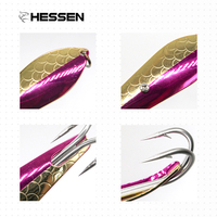 Leurre OEM Hessen WQ 5.8cm-10.9cm avec hameçon Bow Jig en acier inoxydable pour la pêche en haute mer, leurre artificiel dur pour gros poissons de mer et bar.
