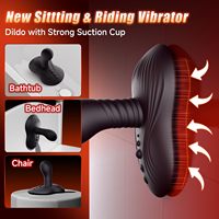Prostata-Massagegerät Analdildo Wasserdichter Reit- und Schleifdildo mit 9 Rotierenden Vibrationen Saugnapf Große Analplugs