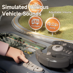 Jeu de course interactif pour enfants avec volant musical électrique, piste de course de simulation, jouets d'aventure en plastique éducatifs pour le bureau - Product Image 6