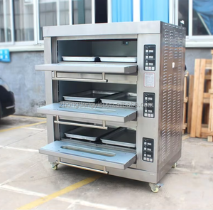 Horno Comercial de 3 Niveles y 6 Bandejas Multiusos para Hoteles, Granjas, Pizzerías, Panaderías, Tartas de Huevo, Productos a Base de Frutos Secos, a Gas/Eléctrico - Product Image 4