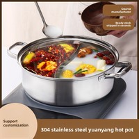 Yolecen Yuan Yang Guo 304 acier inoxydable grande capacité cuisinière à Induction classique usage domestique marmite bassin ustensiles de cuisine spécial chaud