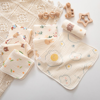 Serviette carrée en gaze de coton froissée réutilisable à 6 couches, à bords renforcés, pour bébé (linge d'épaule et bavoir anti-bave), et lingette douce pour enfants