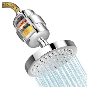 Montaggio a parete ABS cromato 6 pollici di diametro del filtro per <span class=keywords><strong>soffione</strong></span> fisso per bagno accessorio per docce a mano per appartamenti - Product Image 1