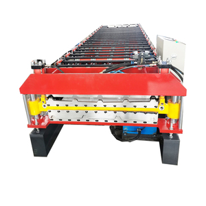 Trapezium Corrugated Roof <b>Sheet</b> Roll Forming Machine Hydraulic Automatic Cold Roll Forming Machine <b>Tile</b> Making Machinery - Product Image 1