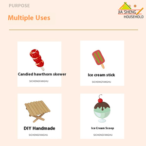 Thấp moq DIY gỗ <span class=keywords><strong>Popsicle</strong></span> <span class=keywords><strong>Ice</strong></span> <span class=keywords><strong>Cream</strong></span> <span class=keywords><strong>Sticks</strong></span> dùng một lần tùy chỉnh in logo và cụm từ - Product Image 4