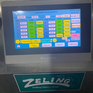 Laminoir à pâte <span class=keywords><strong>automatique</strong></span> de luxe, machine industrielle commerciale pour la fabrication de pâtisseries et de croissants, <span class=keywords><strong>avec</strong></span> fonction d'épandage de farine et de roulage - Product Image 3