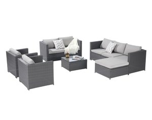 Ensemble <span class=keywords><strong>de</strong></span> canapés d'extérieur <span class=keywords><strong>de</strong></span> luxe <span class=keywords><strong>haut</strong></span> <span class=keywords><strong>de</strong></span> <span class=keywords><strong>gamme</strong></span> en rotin, mobilier <span class=keywords><strong>de</strong></span> <span class=keywords><strong>jardin</strong></span> au design moderne pour les jardins et cours arrière - Product Image 2