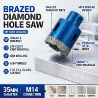 Juego de 7 brocas de diamante para cortar azulejos de cerámica y mármol de 6-35 mm